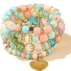 4pc Almondle Stackable  Bracelets